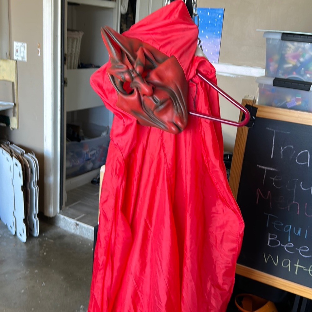 Halloween cape with mask attached one size